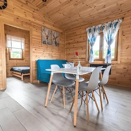 Wooden House In With