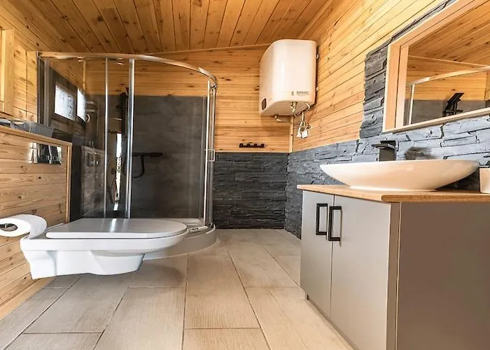 Wooden House In With *