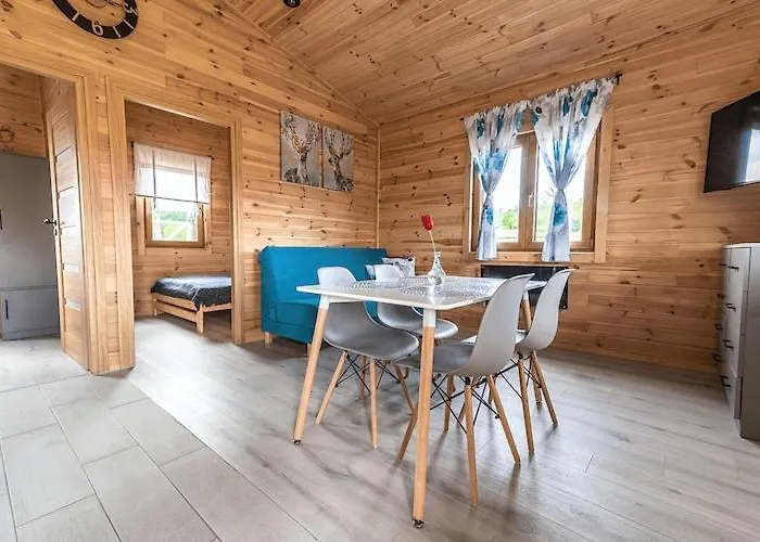 Wooden House In With